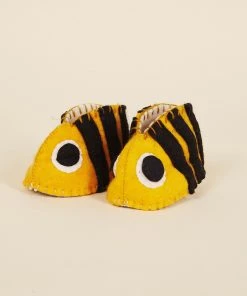 Silk Road Bazaar Wool Baby Booties - Bumblebee Kids' + Baby