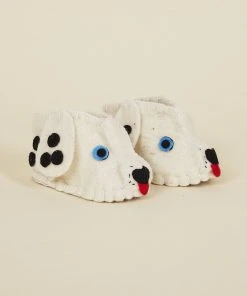 Silk Road Bazaar Wool Baby Booties - Dalmatian