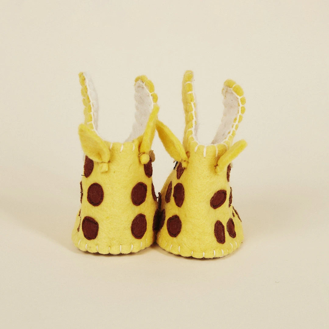 Silk Road Bazaar Kids' + Baby Wool Baby Booties - Giraffe 4 Silk Road Bazaar Kids' + Baby Wool Baby Booties - Giraffe