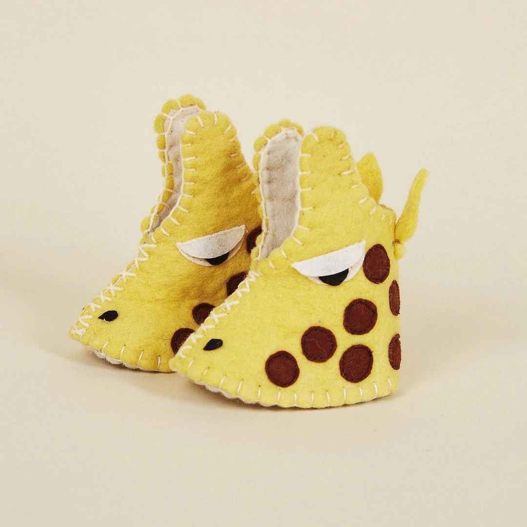 Silk Road Bazaar Kids' + Baby Wool Baby Booties - Giraffe 3 Silk Road Bazaar Kids' + Baby Wool Baby Booties - Giraffe