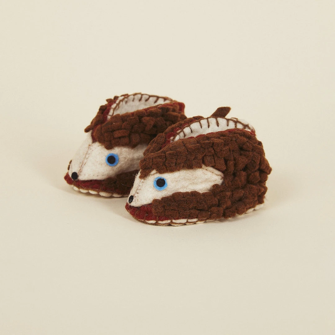 Silk Road Bazaar Wool Baby Booties - Hedgehog Silk Road Bazaar Wool Baby Booties - Hedgehog
