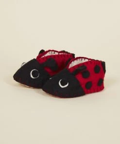 Silk Road Bazaar Wool Baby Booties - Ladybug Kids' + Baby