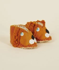 Silk Road Bazaar Wool Baby Booties - Lion Kids' + Baby
