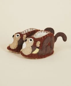 Silk Road Bazaar Kids' + Baby Wool Baby Booties - Monkey