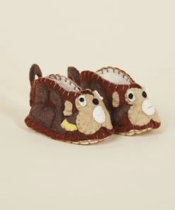 Silk Road Bazaar Kids' + Baby Wool Baby Booties - Monkey
