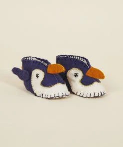 Silk Road Bazaar Wool Baby Booties - Penguin Best Sellers