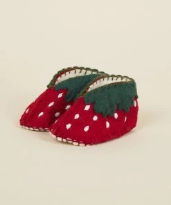 Silk Road Bazaar Wool Baby Booties - Strawberry Kids' + Baby