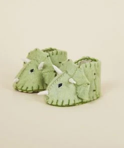 Silk Road Bazaar Wool Baby Booties - Triceratops Dinosaur Best Sellers