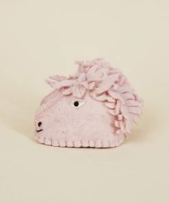 Silk Road Bazaar Wool Baby Booties - Unicorn