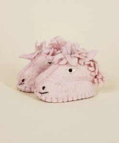 Silk Road Bazaar Wool Baby Booties - Unicorn