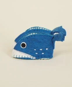 Silk Road Bazaar Wool Baby Booties - Whale