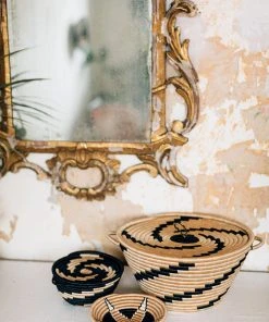 Azizi Life Woven Pot Basket With Lid Home Goods