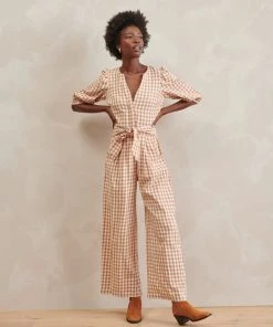 WVN Clothing Amber Gingham Jumpsuit