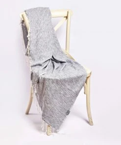 Hilana: Upcycled Cotton Yalova Upcycled Marbled Turkish Towel / Blanket - Blue 4 Hilana: Upcycled Cotton Yalova Upcycled Marbled Turkish Towel / Blanket - Blue