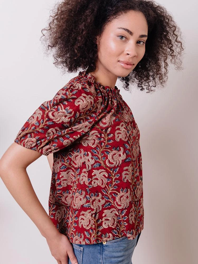 Mata Traders Yashvi Raspberry Top Clothing Mata Traders Yashvi Raspberry Top Clothing