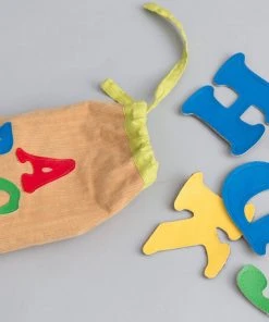 Zeki Learning Baby Gifts English Alphabet Bag - Tan