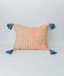 Zuahaza Home Goods JardÃn Throw Pillow Cover - Seaglass + Apricot