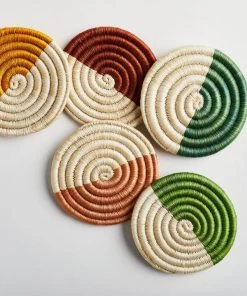 Zuahaza Monserrate Woven Coaster Set Office Accessories