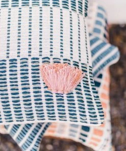 Zuahaza Salento Throw Pillow Cover - Indigo + Apricot