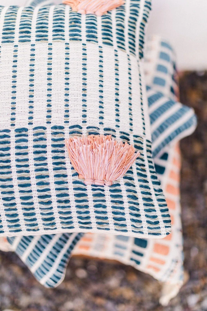 Zuahaza Salento Throw Pillow Cover - Indigo + Apricot Zuahaza Salento Throw Pillow Cover - Indigo + Apricot